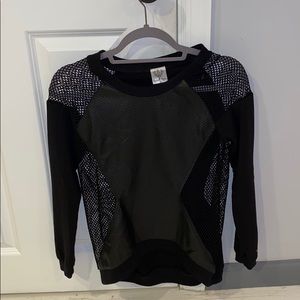 LF Leather & Mesh Crewneck